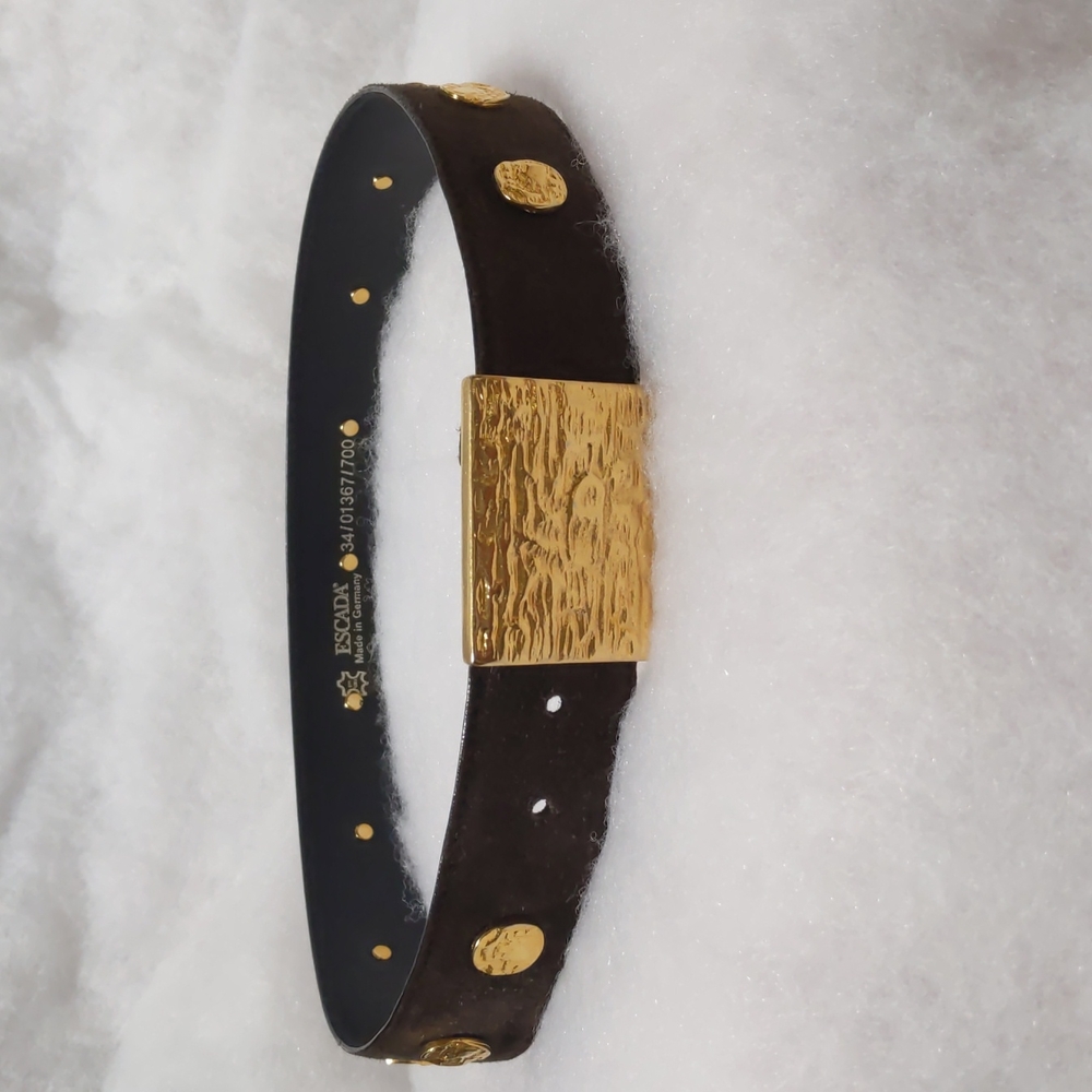 ESCADA brown suede belt size 34
